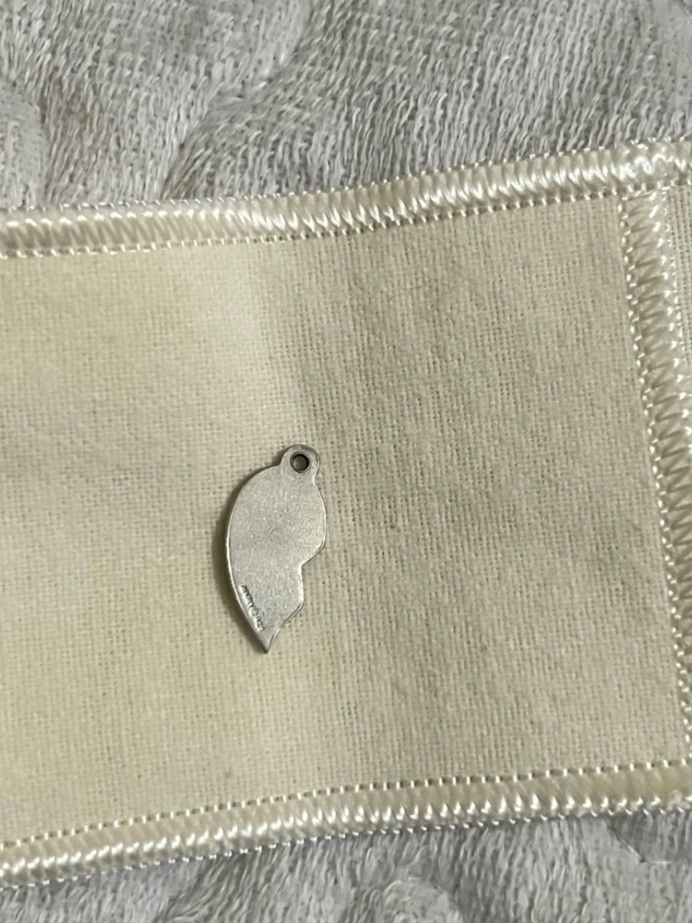 James Avery Silver ST/END Split Heart Charm